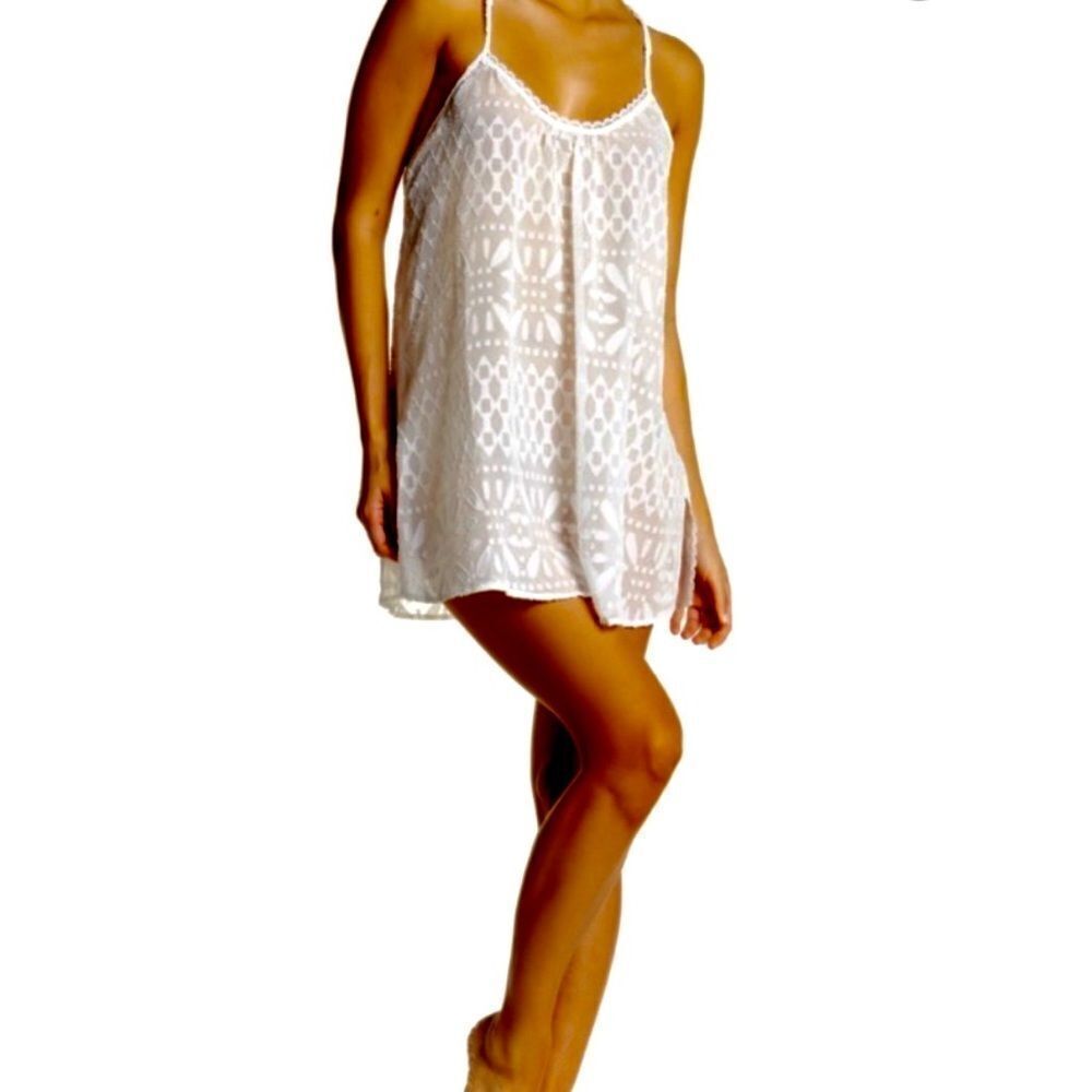 In Bloom by Jonquil Fatima White Lace Chemise Sz L